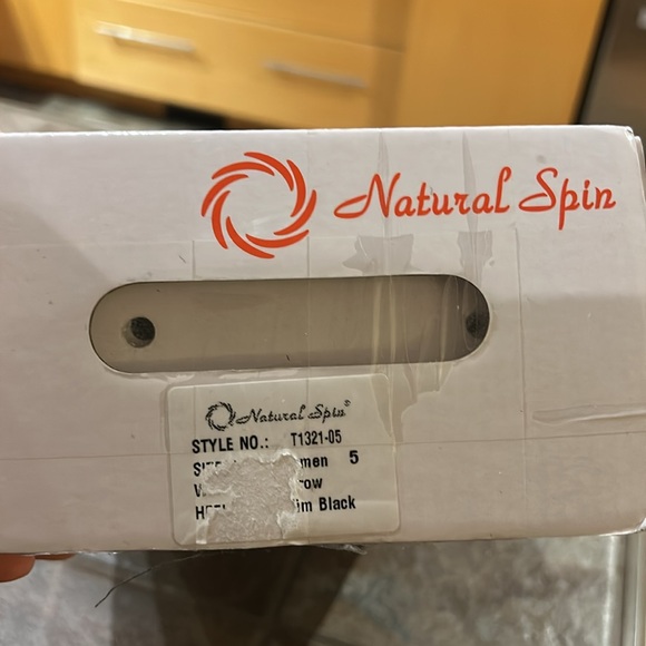 Natural Spin Ballroom 3” height heels dance shoes. Black lace. - Picture 9 of 9